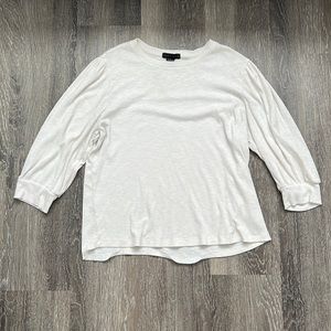 Sanctuary White Cream Quarter Sleeve Top XL